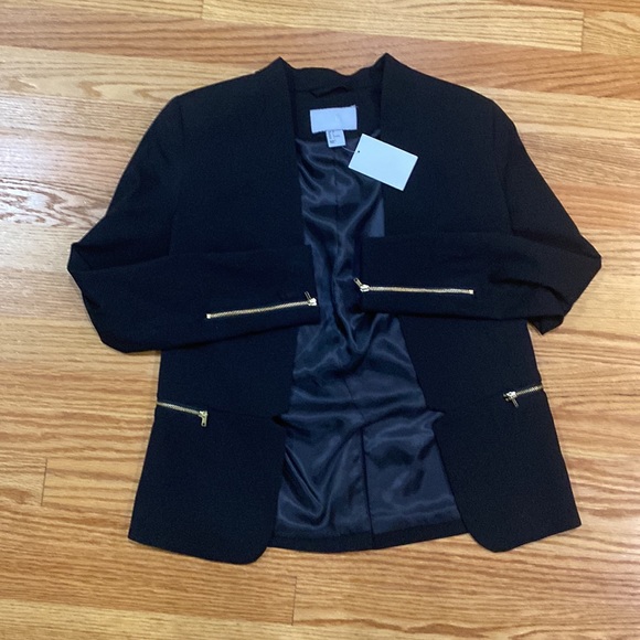 New H&M black blazer with zipper - Picture 4 of 8
